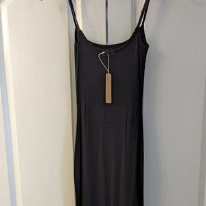 SKIMS Soft Lounge Long Slip Dress ONYX (S)